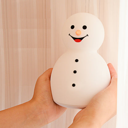 Christmas Snowman Night Light – Rechargeable & Cute Silicone Baby Lamp