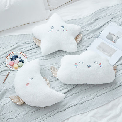 "Angel Cloud & Star Plush Pillow – Soft cushion toy for kids' comfort"
"Adorable cloud and star plush pillow – Cozy cushion toy for children"
"Soft and cuddly angel cloud pillow – Star-shaped cushion toy for toddlers"
"Non-toxic plush cushion toy – Angel cloud and star design for kids' room"
"Kids' soft plush pillow – Angel cloud and star cushion for bedtime comfort"