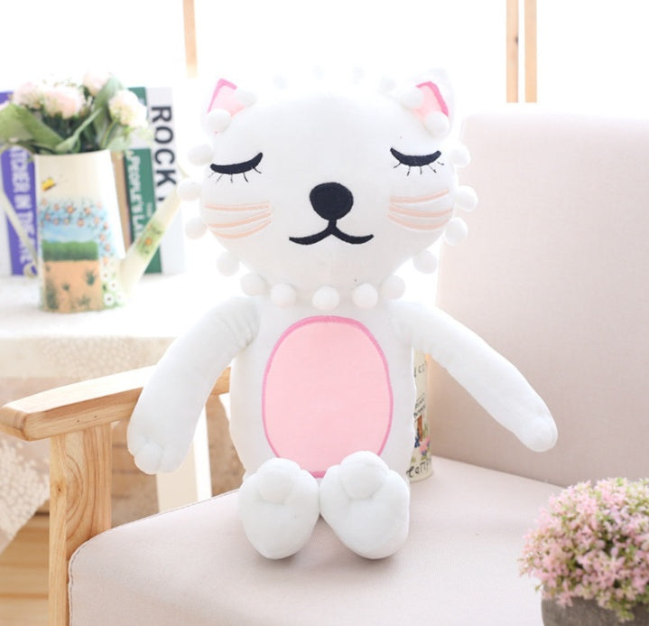 Kawaii Cat & Lion Plush – Soft Stuffed Animal Pillow Gift