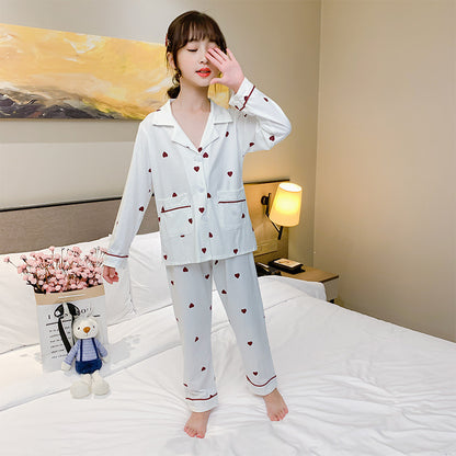 Cute Printed Cartoon Pajama Set for Girls (Two-Piece Home Wear)