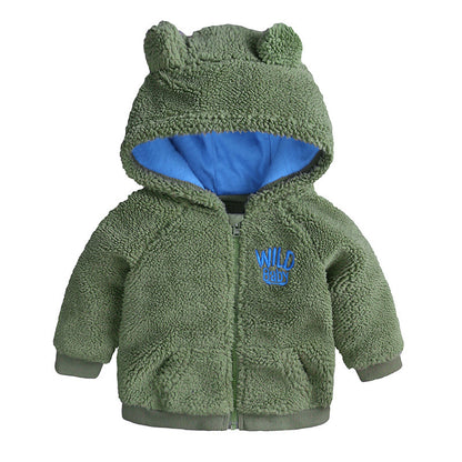 Boys' & Girls' Hooded Jackets – Long-Sleeve Zipper for Cozy Comfort