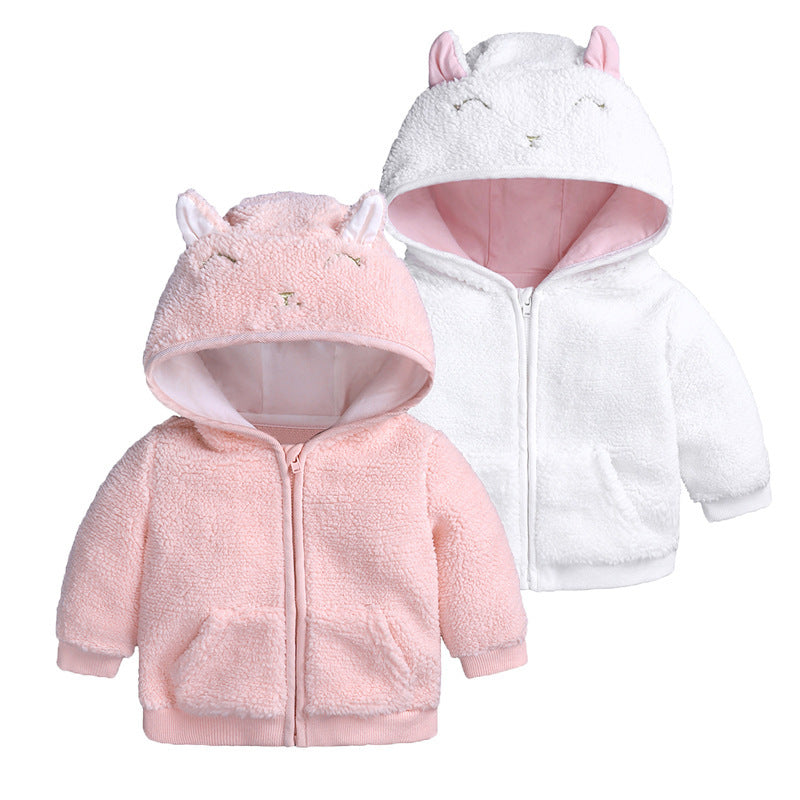 Boys' & Girls' Hooded Jackets – Long-Sleeve Zipper for Cozy Comfort