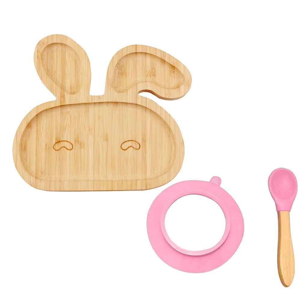 Baby Toddler Bamboo Bowl & Spoon Feeding Set – Eco-Friendly & Safe