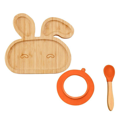 Baby Toddler Bamboo Bowl & Spoon Feeding Set – Eco-Friendly & Safe