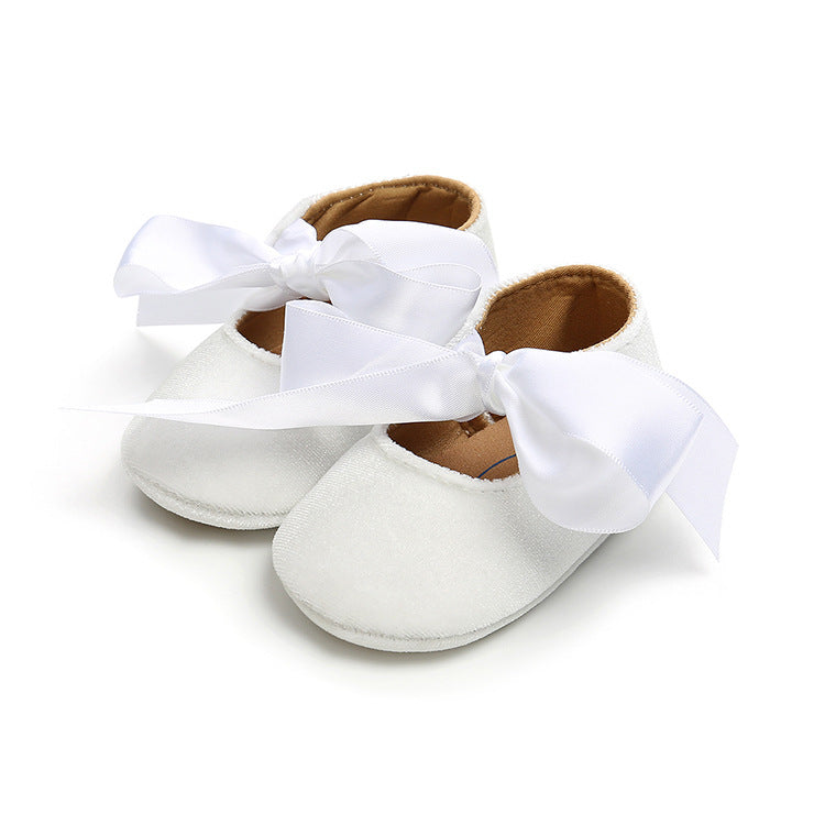 Ribbon Baby Princess Shoes – Soft-Soled Spring & Autumn Toddler Shoes