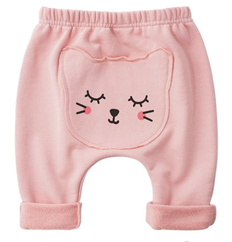 Adorable Cartoon Patch Baby Pants – Soft & Playful