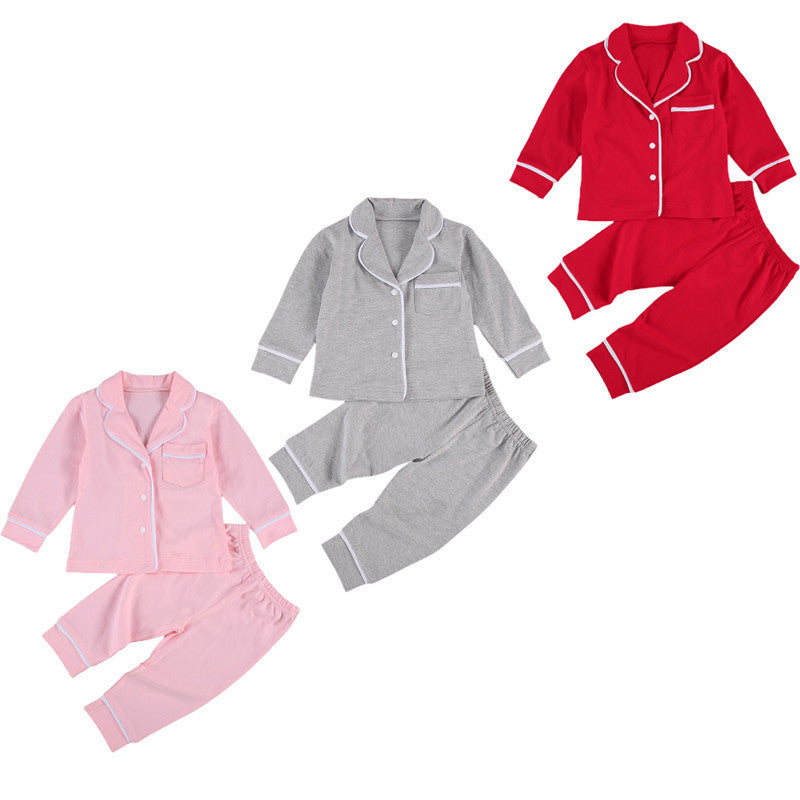 Cotton Two-Piece Pajama Set for Toddler Kids (Baby Girl & Boy)