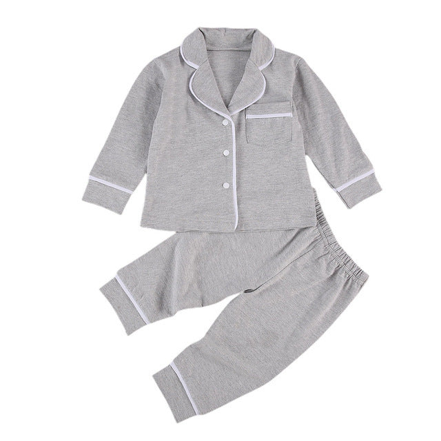 Cotton Two-Piece Pajama Set for Toddler Kids (Baby Girl & Boy)