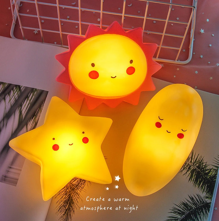 Cute Clouds Stars Moon Appease Glow Night Light Feeding Light Baby Sleeping Toy Kids Christmas Gifts For New Year