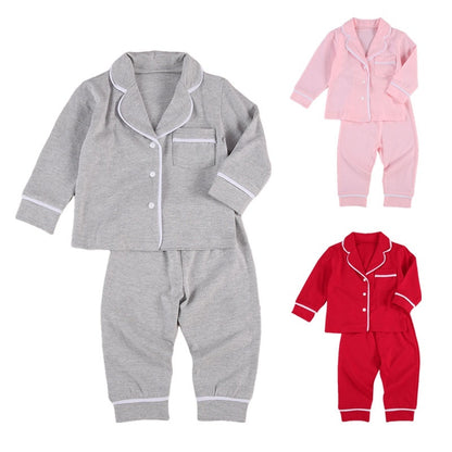 Cotton Two-Piece Pajama Set for Toddler Kids (Baby Girl & Boy)