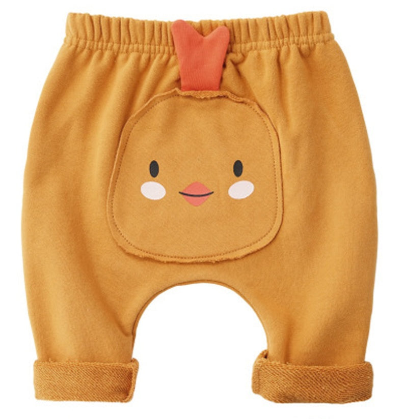 Adorable Cartoon Patch Baby Pants – Soft & Playful