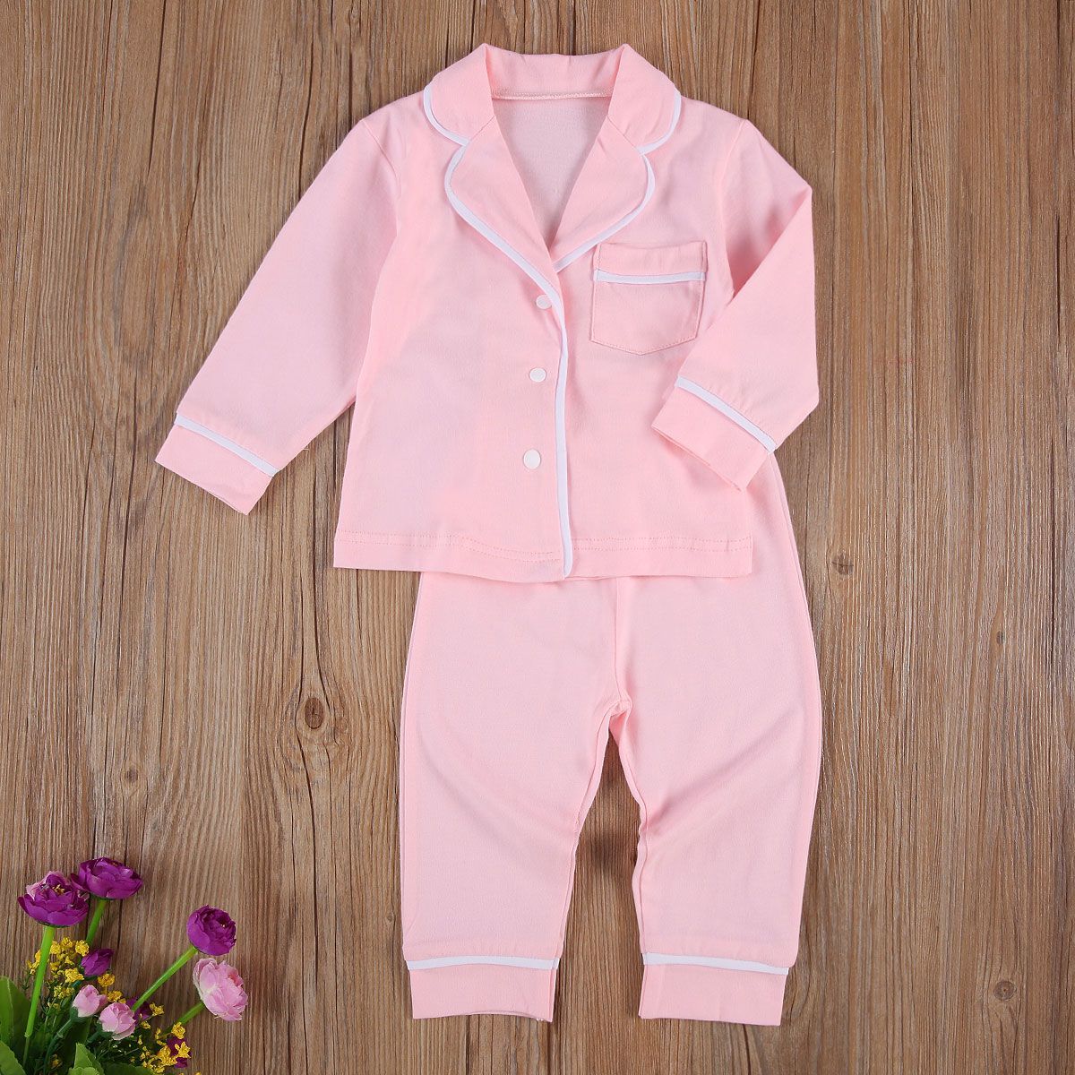 Cotton Two-Piece Pajama Set for Toddler Kids (Baby Girl & Boy)