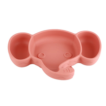 Cute Elephant Baby Suction Plate – Safe Silicone for Self-Feeding (6+ Months)