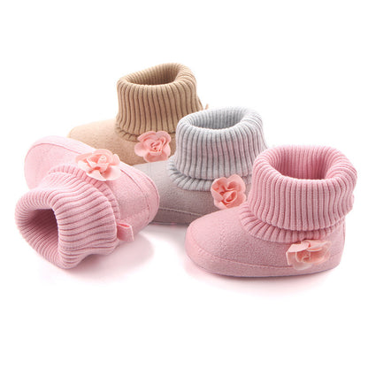 Spring & Autumn Baby Boots – Cute Toddler Shoes with Screw Sleeve Socks