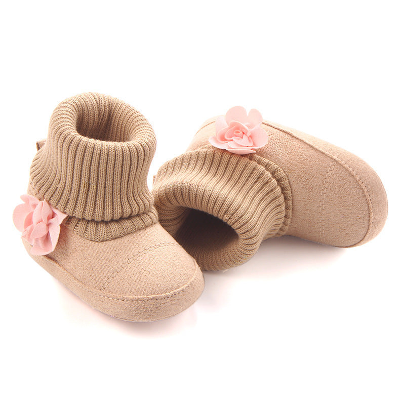 Spring & Autumn Baby Boots – Cute Toddler Shoes with Screw Sleeve Socks