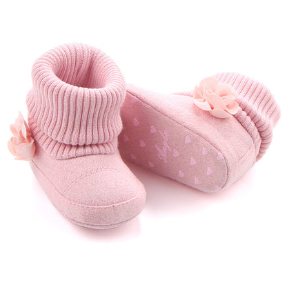 Spring & Autumn Baby Boots – Cute Toddler Shoes with Screw Sleeve Socks