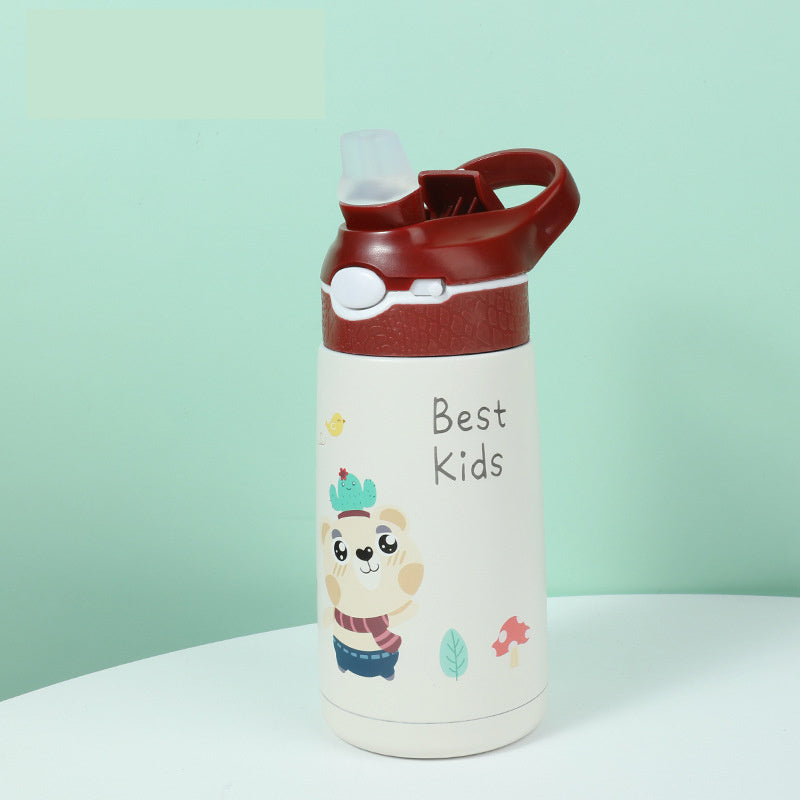 316 Stainless Steel Baby Sippy Cup – Insulated Straw Bottle for Kids