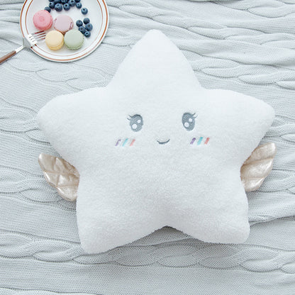 "Angel Cloud & Star Plush Pillow – Soft cushion toy for kids' comfort"
"Adorable cloud and star plush pillow – Cozy cushion toy for children"
"Soft and cuddly angel cloud pillow – Star-shaped cushion toy for toddlers"
"Non-toxic plush cushion toy – Angel cloud and star design for kids' room"
"Kids' soft plush pillow – Angel cloud and star cushion for bedtime comfort"