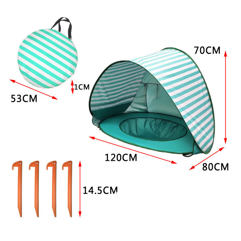 "Children's Beach Tent – Blue sun shade for babies and kids"
"UV protection beach tent – Safe sun shelter for toddlers and children"
"Lightweight and foldable kids beach tent – Easy to carry and set up"
"Waterproof sun shade tent – Perfect for baby outdoor play and beach trips"
"Breathable and durable beach tent – Safe outdoor shelter for kids"