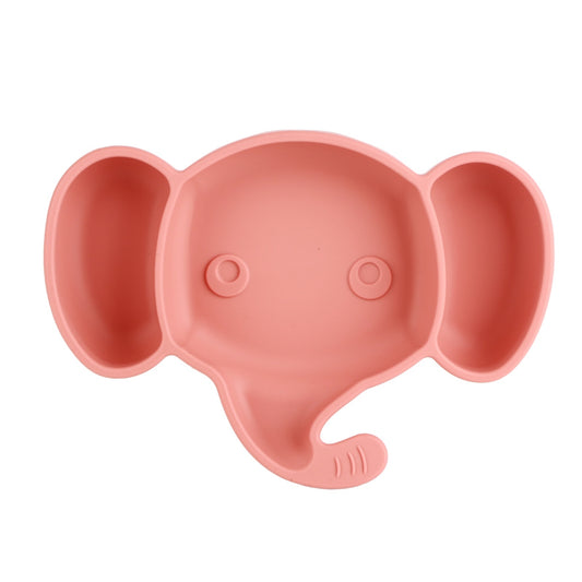 Cute Elephant Baby Suction Plate – Safe Silicone for Self-Feeding (6+ Months)