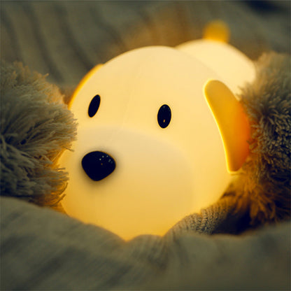 Cute Silicone LED Night Light – Rechargeable & Dimmable for Baby Feeding