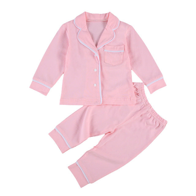 Cotton Two-Piece Pajama Set for Toddler Kids (Baby Girl & Boy)