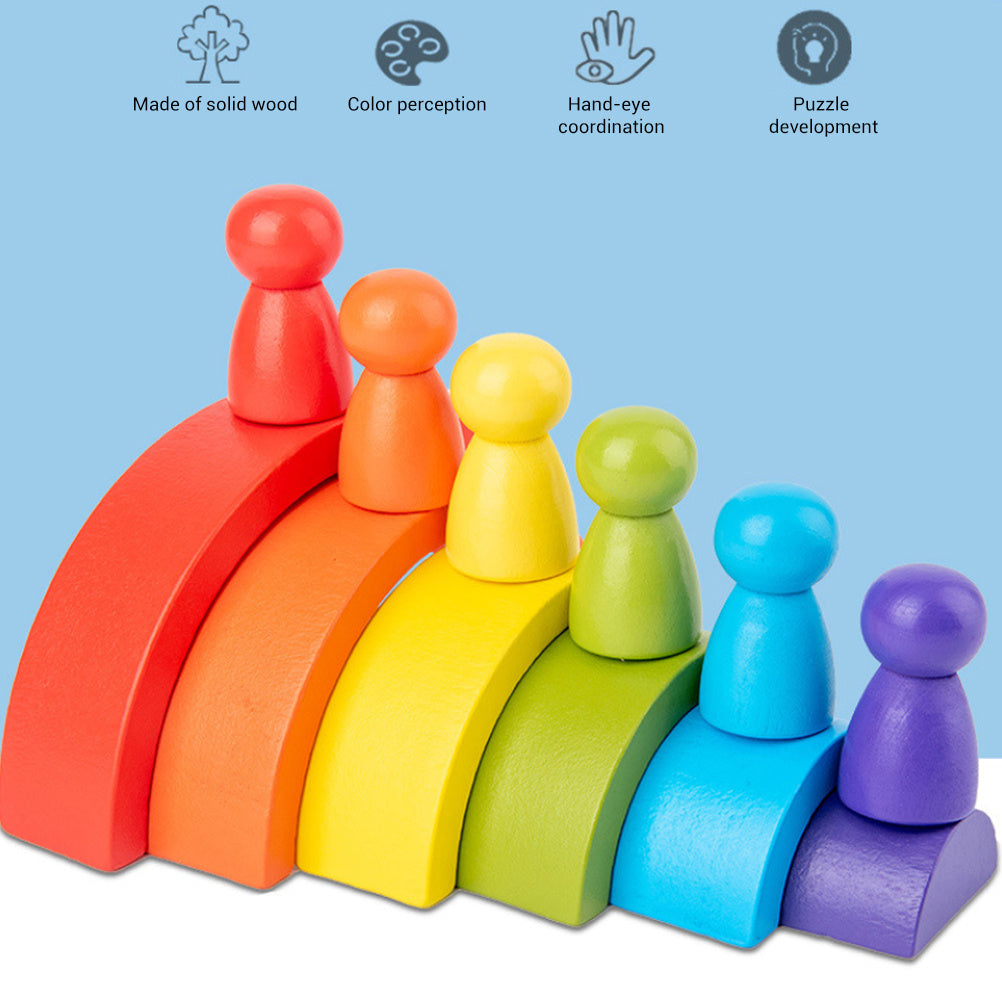 "Wooden Rainbow Stacking Toy – Color and shape matching puzzle for kids"
"Non-toxic wooden rainbow stacking toy – Fun and educational shape matching puzzle"
"Interactive wooden rainbow toy – Color and shape matching puzzle for toddlers"
"Durable wooden rainbow stacking puzzle – Perfect for color and shape recognition"
"Educational wooden rainbow toy – Stacking and matching puzzle for children"