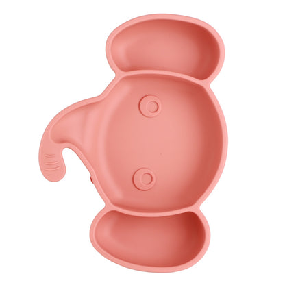 Cute Elephant Baby Suction Plate – Safe Silicone for Self-Feeding (6+ Months)