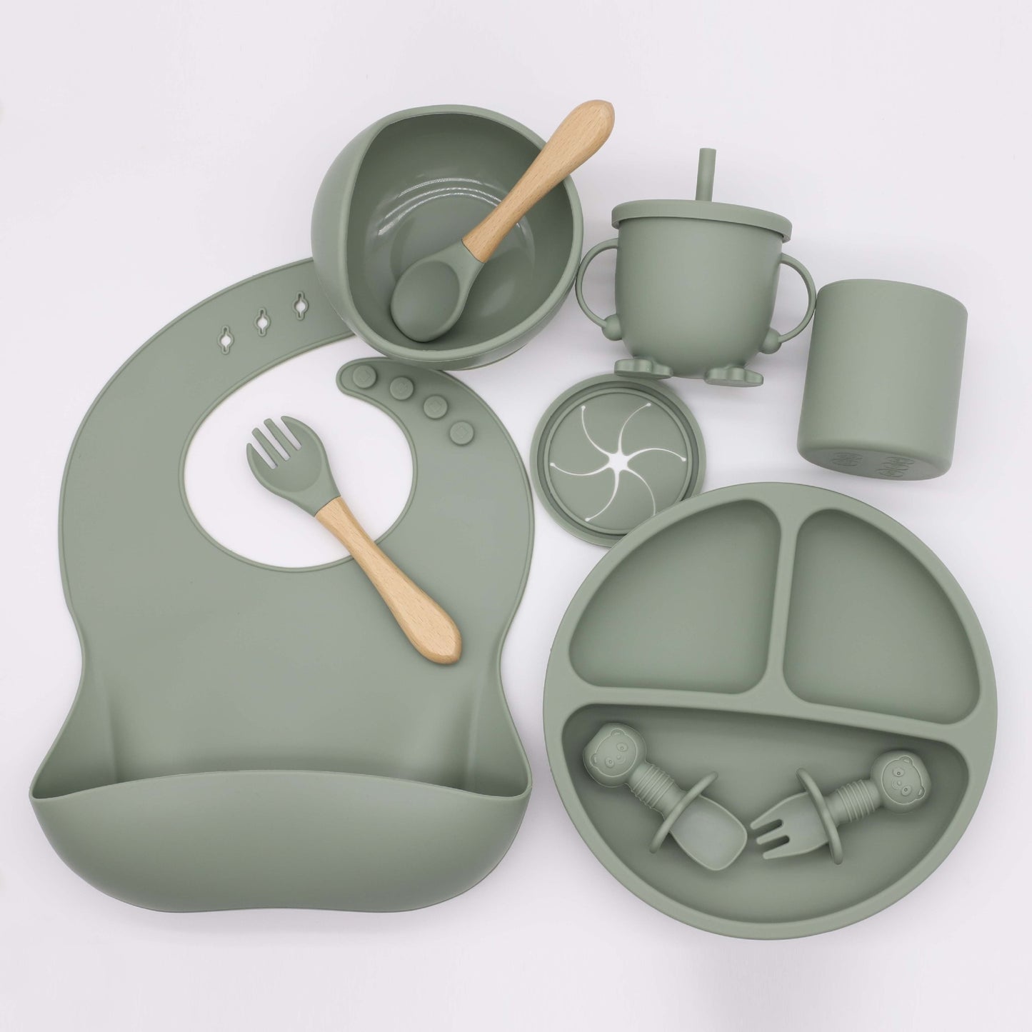 New Baby Silicone Feeding Set – Perfect for Introducing Complementary Foods