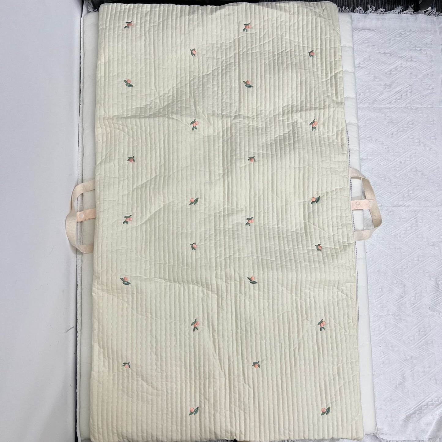 Breathable Cotton Baby Mattress – Soft, Cozy & Embroidered