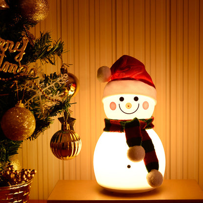 Christmas Snowman Night Light – Rechargeable & Cute Silicone Baby Lamp