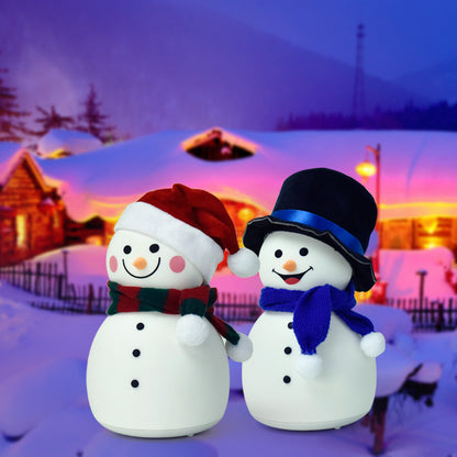 Christmas Snowman Night Light – Rechargeable & Cute Silicone Baby Lamp