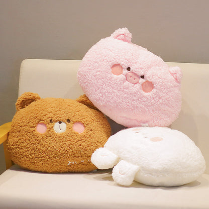 Soft Plush Animal Pillow – Stuffed Teddy, Frog, Pig & More