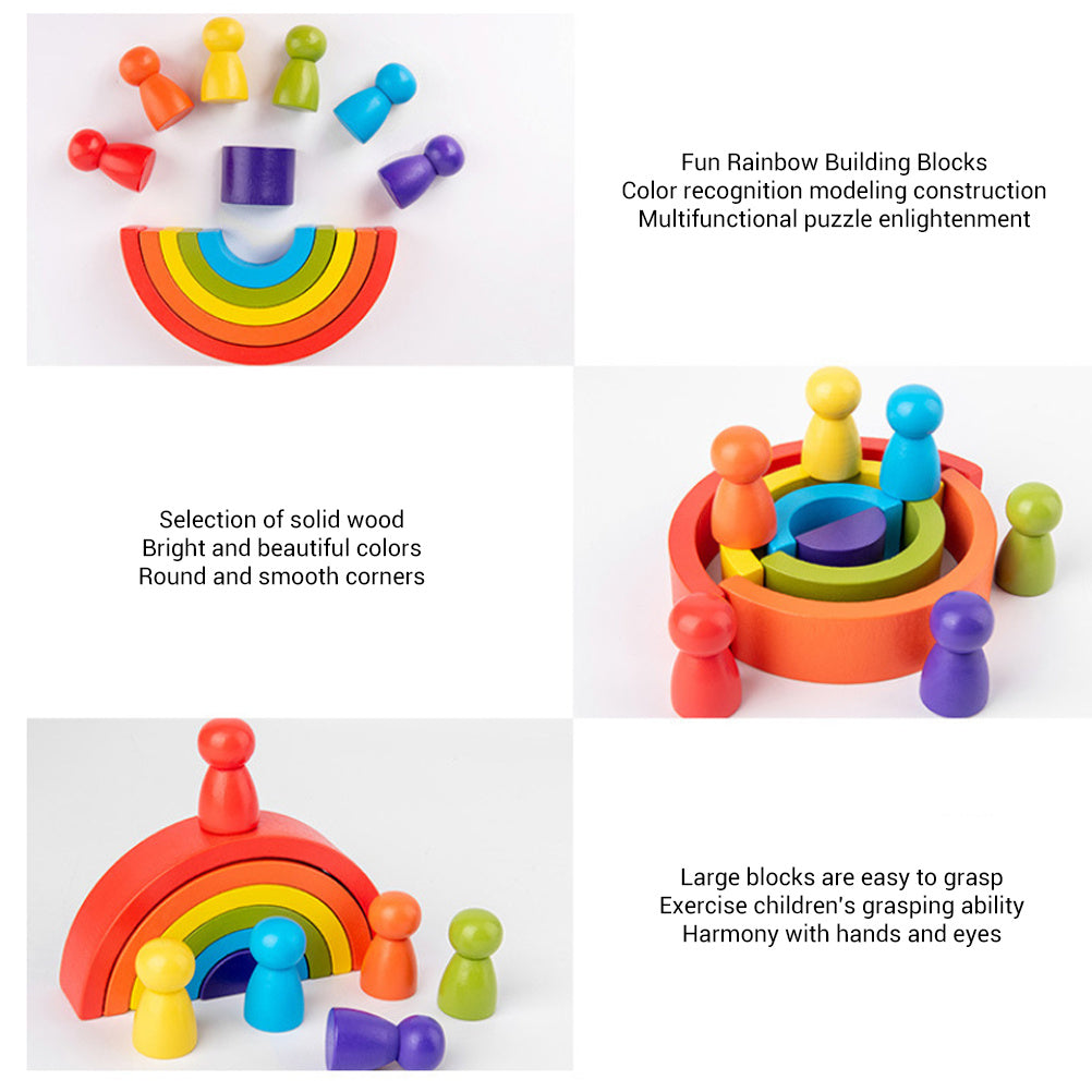 "Wooden Rainbow Stacking Toy – Color and shape matching puzzle for kids"
"Non-toxic wooden rainbow stacking toy – Fun and educational shape matching puzzle"
"Interactive wooden rainbow toy – Color and shape matching puzzle for toddlers"
"Durable wooden rainbow stacking puzzle – Perfect for color and shape recognition"
"Educational wooden rainbow toy – Stacking and matching puzzle for children"