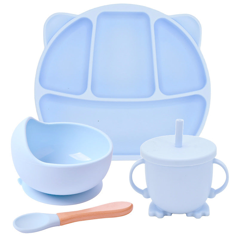 Silicone Suction Cup Divided Dinner Plate Set – Perfect for Babies and Kids